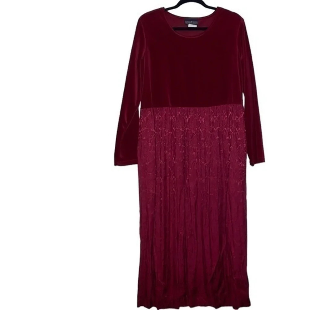 Vintage Herman Geist Maroon Dress Size Large (L)